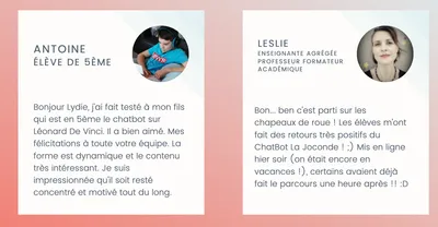 la phase de test avec les élèves